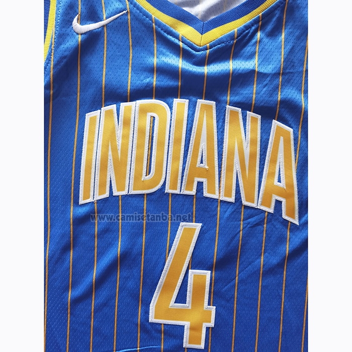 Camiseta Indiana Pacers Victor Oladipo #4 Ciudad 2020-21 Azul